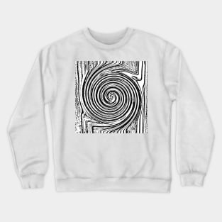 Black and white swirl or even white infinity background Crewneck Sweatshirt